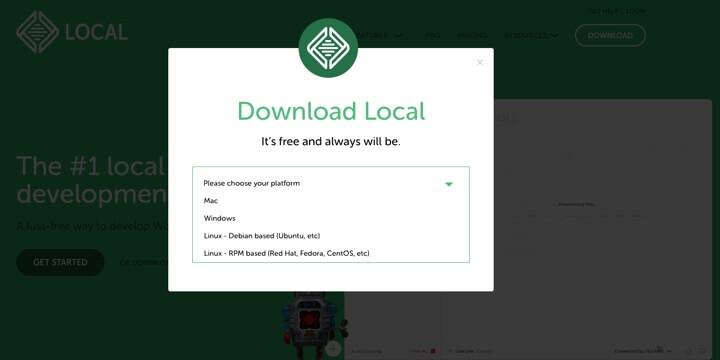 WordPress local - Download Local from localwp.com